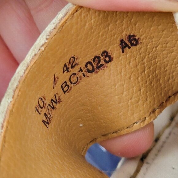 BOC Born Concept Sandals Womens 10 M Flower Wedge Espadrille Slide BC1023 Cream - Picture 8 of 9